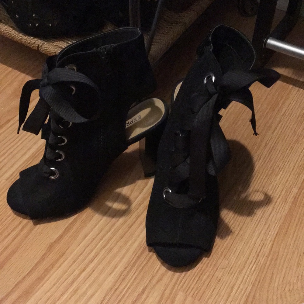 Express open toe/open back bootie Sandals